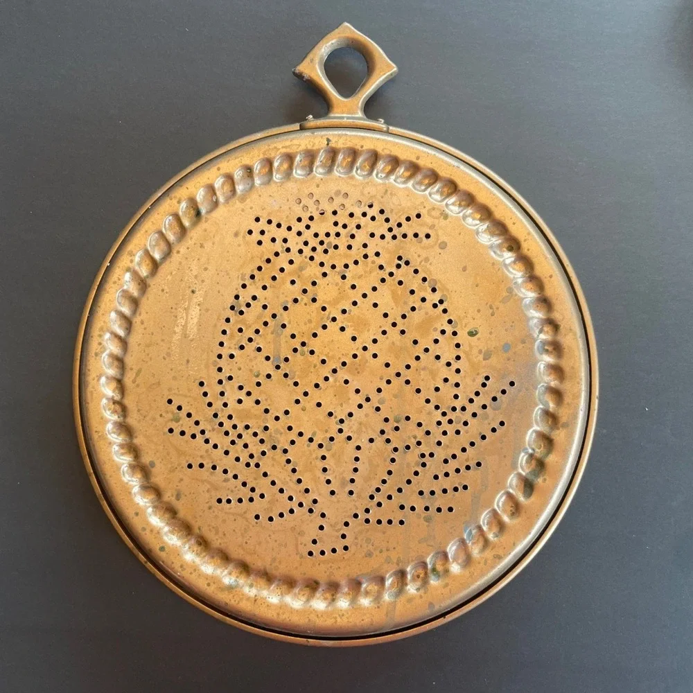The Cook's Bazaar Vintage Copper Wall Decor Molds Set Fruit Heart Pineapple